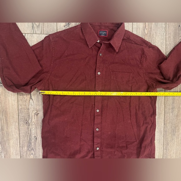 UNTUCKit Sherwood Flannel Shirt XL – Burgundy / Dark Red – 100% Cotton - Picture 8 of 10